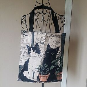 Women's Cute Cat Print Fashion Tote Bag, NWT